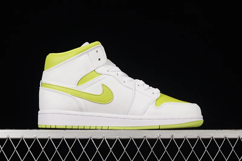 All Categories Air Jordan Jordan Series Basketball Shoes Air Jordan 1 Mid Air Jordan 1 Mid "White Lime" AJ1 Joe 1 Green Lime China Basketball Shoes BQ6472-131